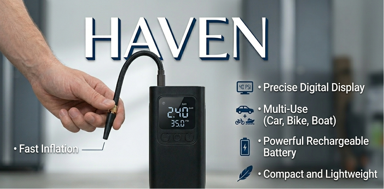 HAVEN™ Portable Tire Inflator Pro